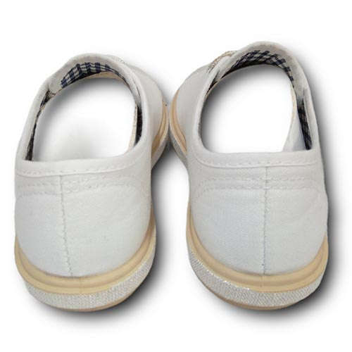 Vulpeques Zapatilla Lona Niña 1000-PPM BLANCO-PLATA CORDONETS - Imagen 4