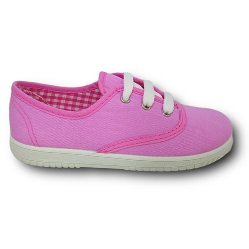 Vulpeques Zapatilla Lona Niña 101-PCV FUXIA CORDONETS - Imagen 2