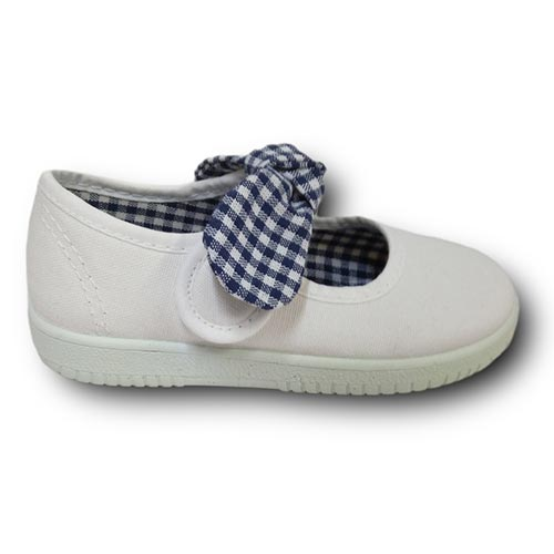 Vulpeques Merceditas Lona niña 104-LV BLANCO CORDONETS - Imagen 2