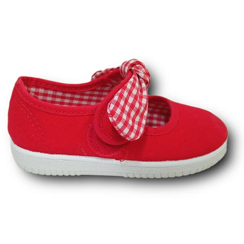 Vulpeques Merceditas Lona Niña 104-LV ROJO CORDONETS - Imagen 2