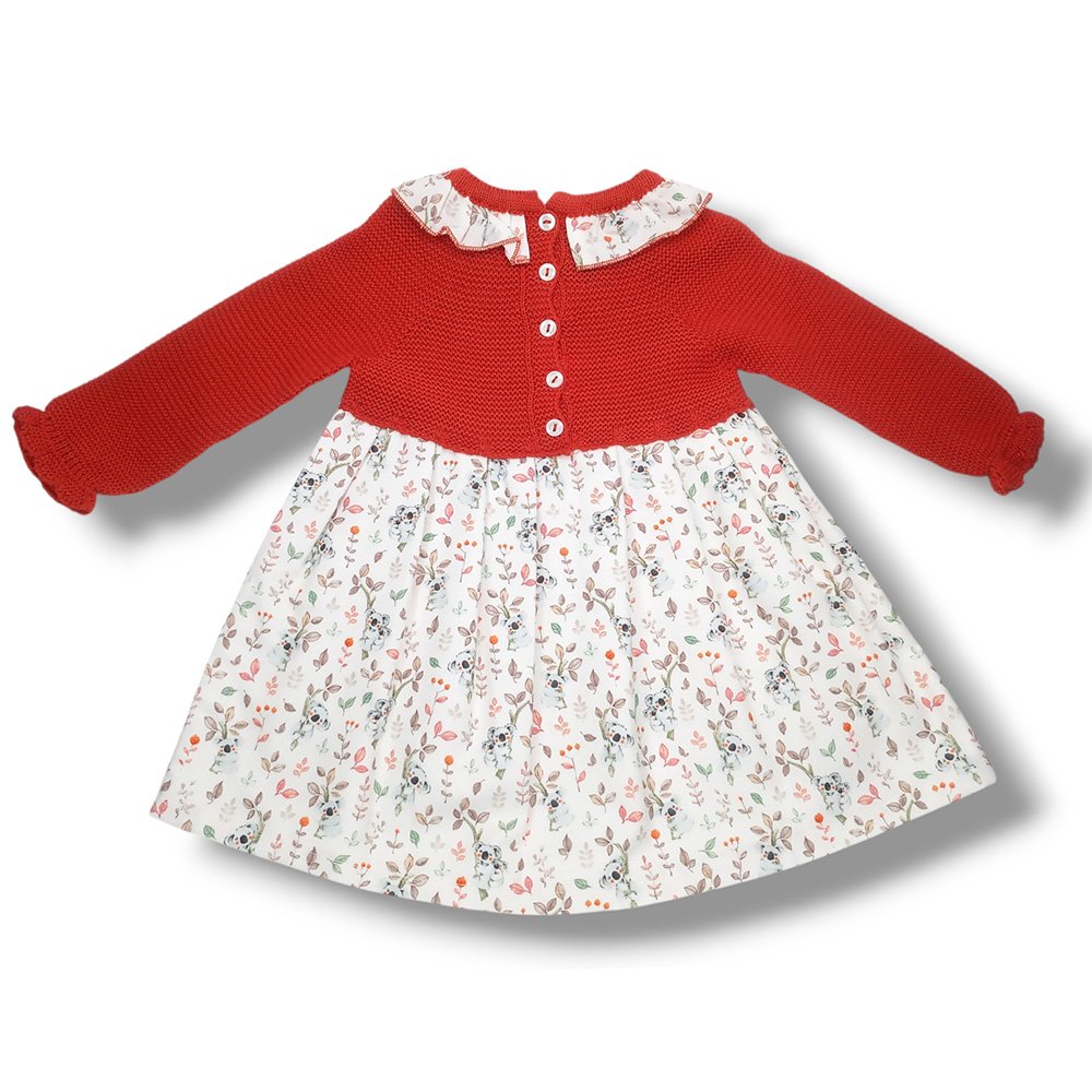 Juliana Vestido Cuerpo Punto Tela Niña Vistiendo Bebes J6150 CALDERA CORDONETS - Imagen 4