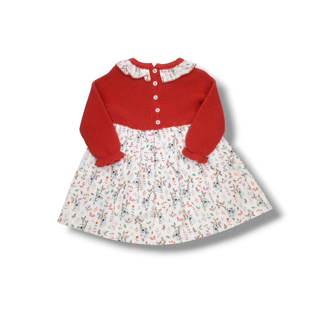 Juliana Vestido Cuerpo Punto Tela Niña Vistiendo Bebes J6150 CALDERA CORDONETS - Imagen 8