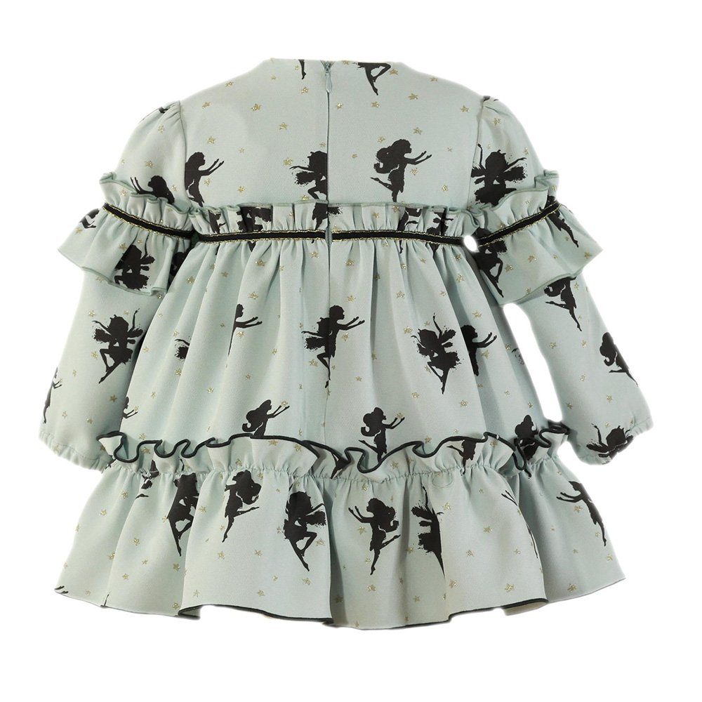 Miranda Vestido Niña 34/0253/V VERDE EMPOLVADO CORDONETS - Imagen 4