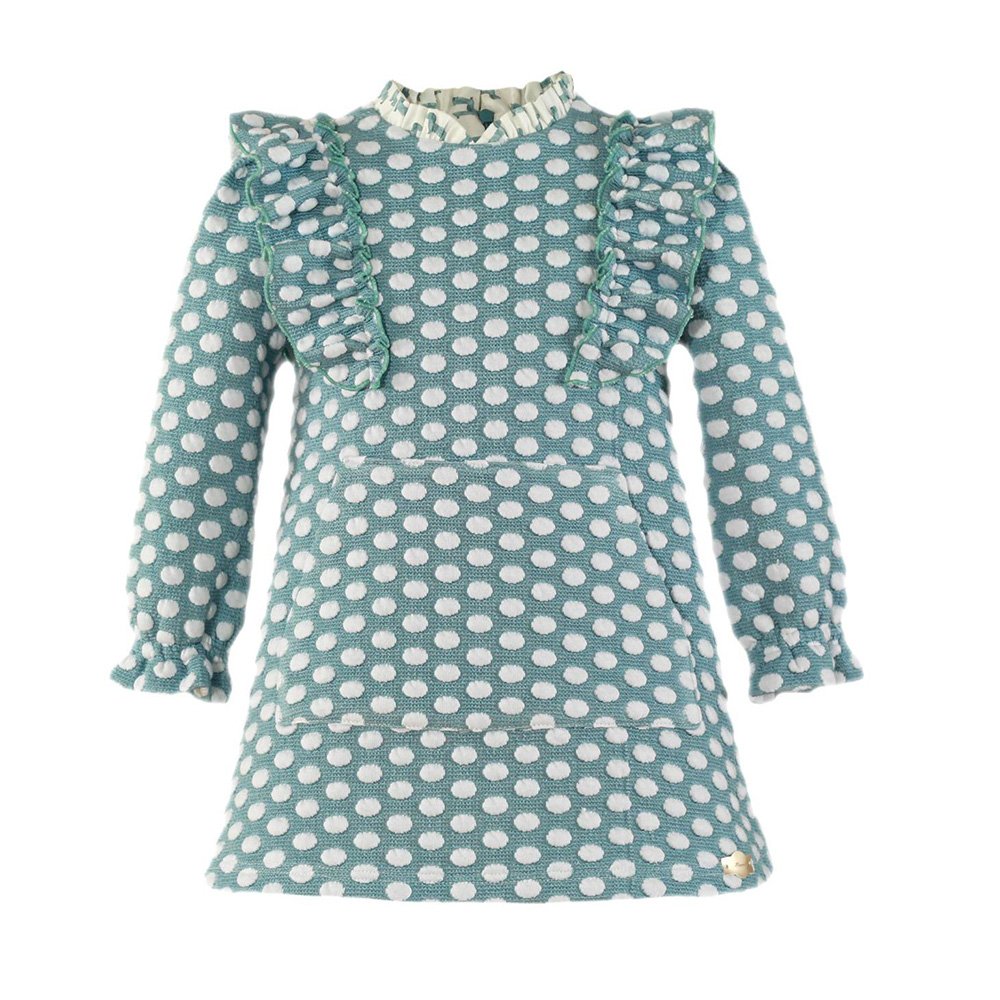Miranda Vestido Niña 34/0623/V VERDE CORDONETS