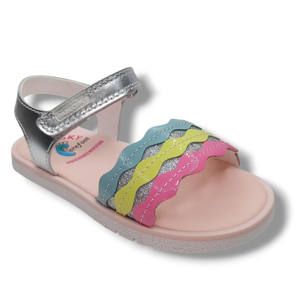 Pablosky Sandalia Abierta Niña Barefoot 054250 BLANCO CORDONETS