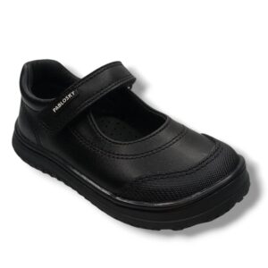 Pablosky Merceditas Colegial Niña BAREFOOT 355415 LEADER-TECH NEGRO CORDONETS