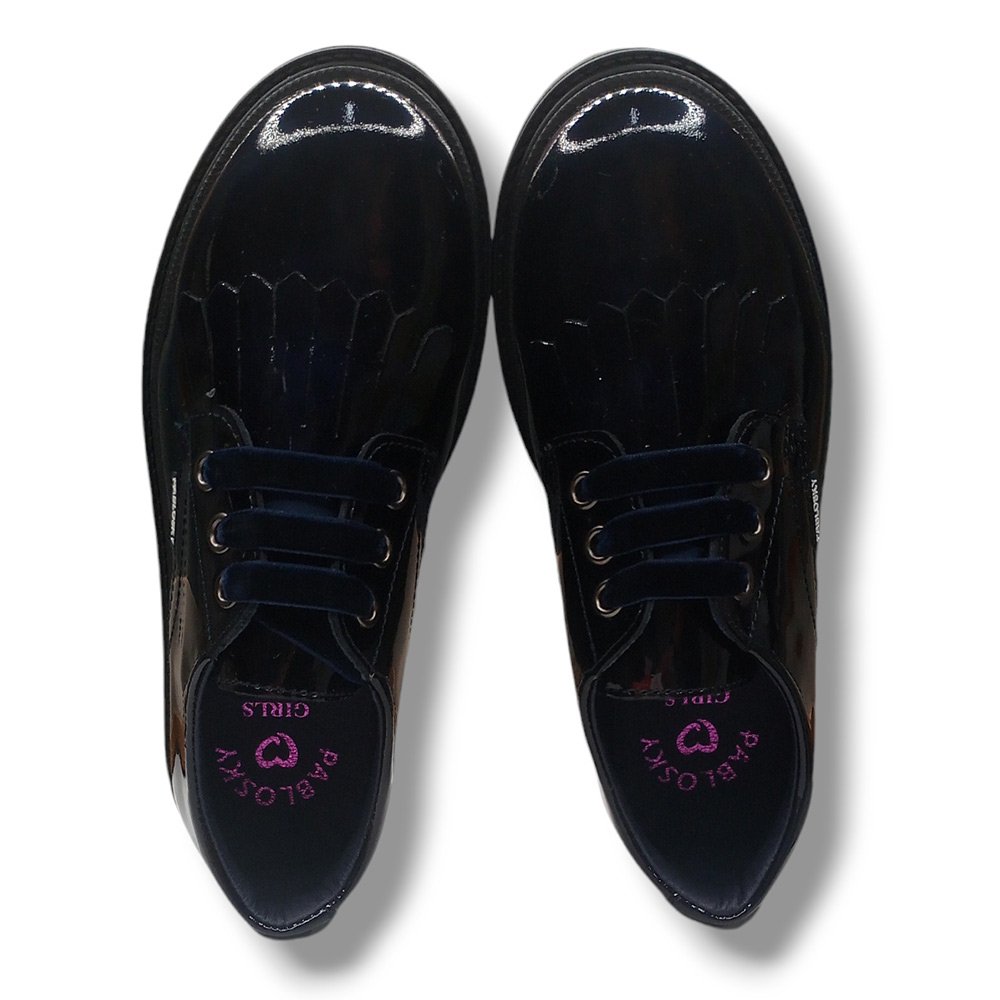 Pablosky Zapato Blucher Colegial Niña 360529 CHAROL MARINO CORDONETS - Imagen 6