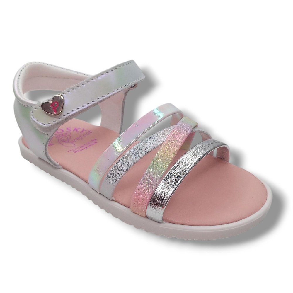 Pablosky Sandalia Abierta Niña Barefoot 443400 BLANCO CORDONETS