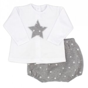 Rapife Conjunto Pack punto estampado de bebé Niña 5513W21 GRIS-29 CORDONETS
