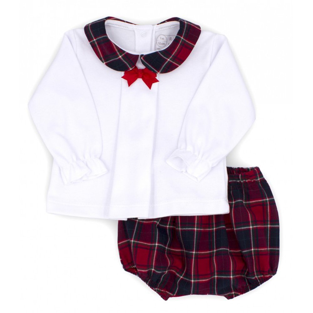Rapife Conjunto Pack punto estampado de bebé Niña 5413W20 ROJO/RED-24 CORDONETS
