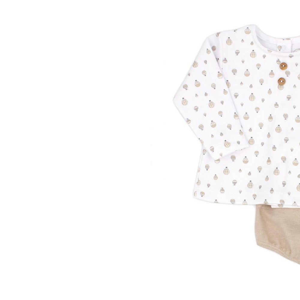 Rapife Conjunto Pack punto estampado de bebé Niño 5514W21 CAMEL-28 CORDONETS - Imagen 2
