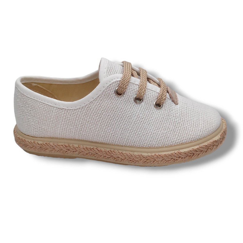 Vulpeques Zapatilla Lino Niño 1000-LC BLANCO CORDONETS - Imagen 2