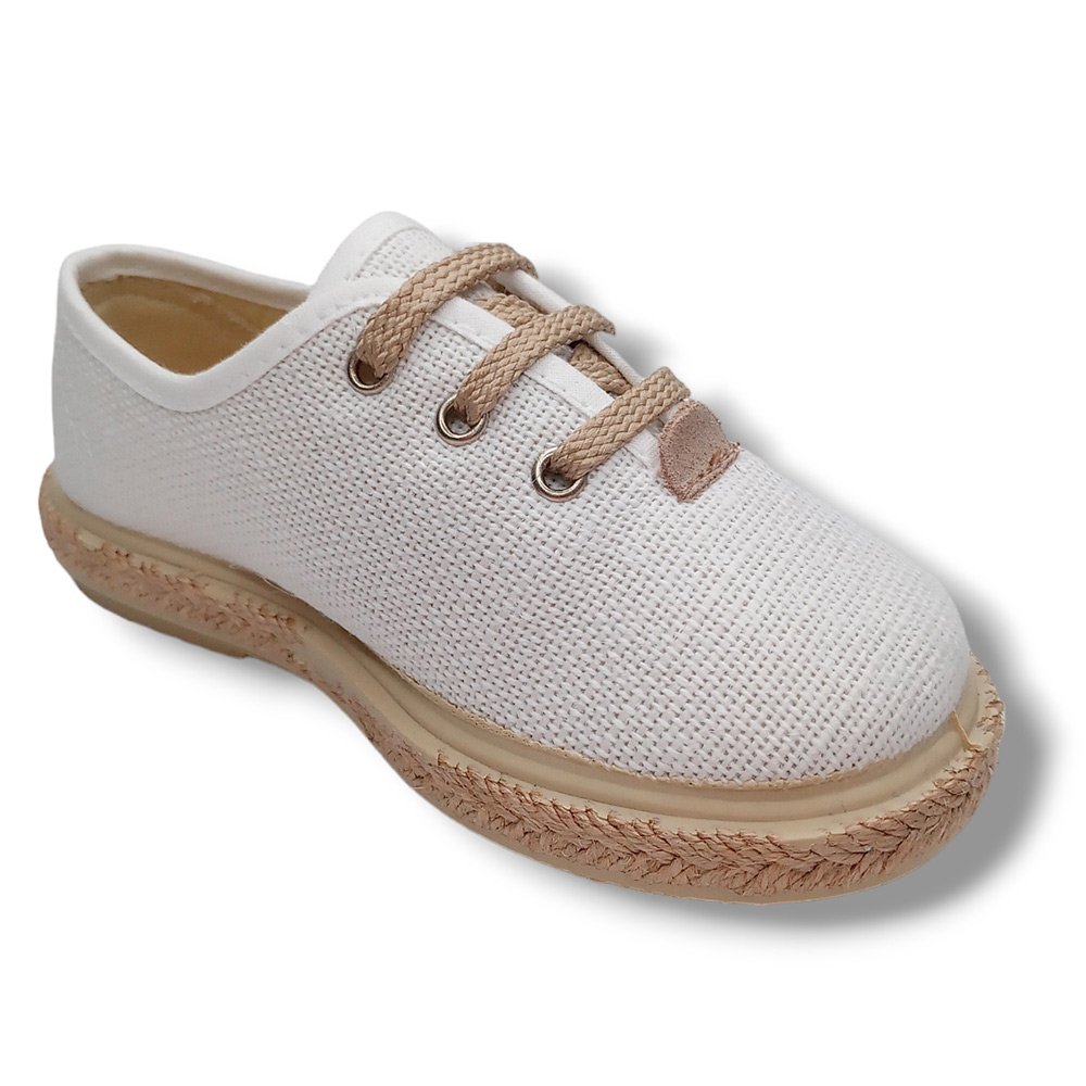 Vulpeques Zapatilla Lino Niño 1000-LC BLANCO CORDONETS - Imagen 3