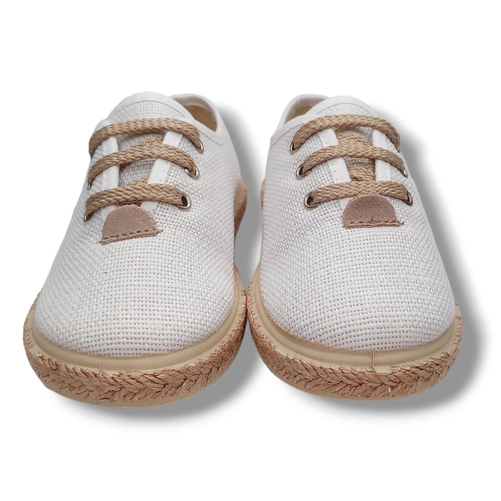 Vulpeques Zapatilla Lino Niño 1000-LC BLANCO CORDONETS - Imagen 4