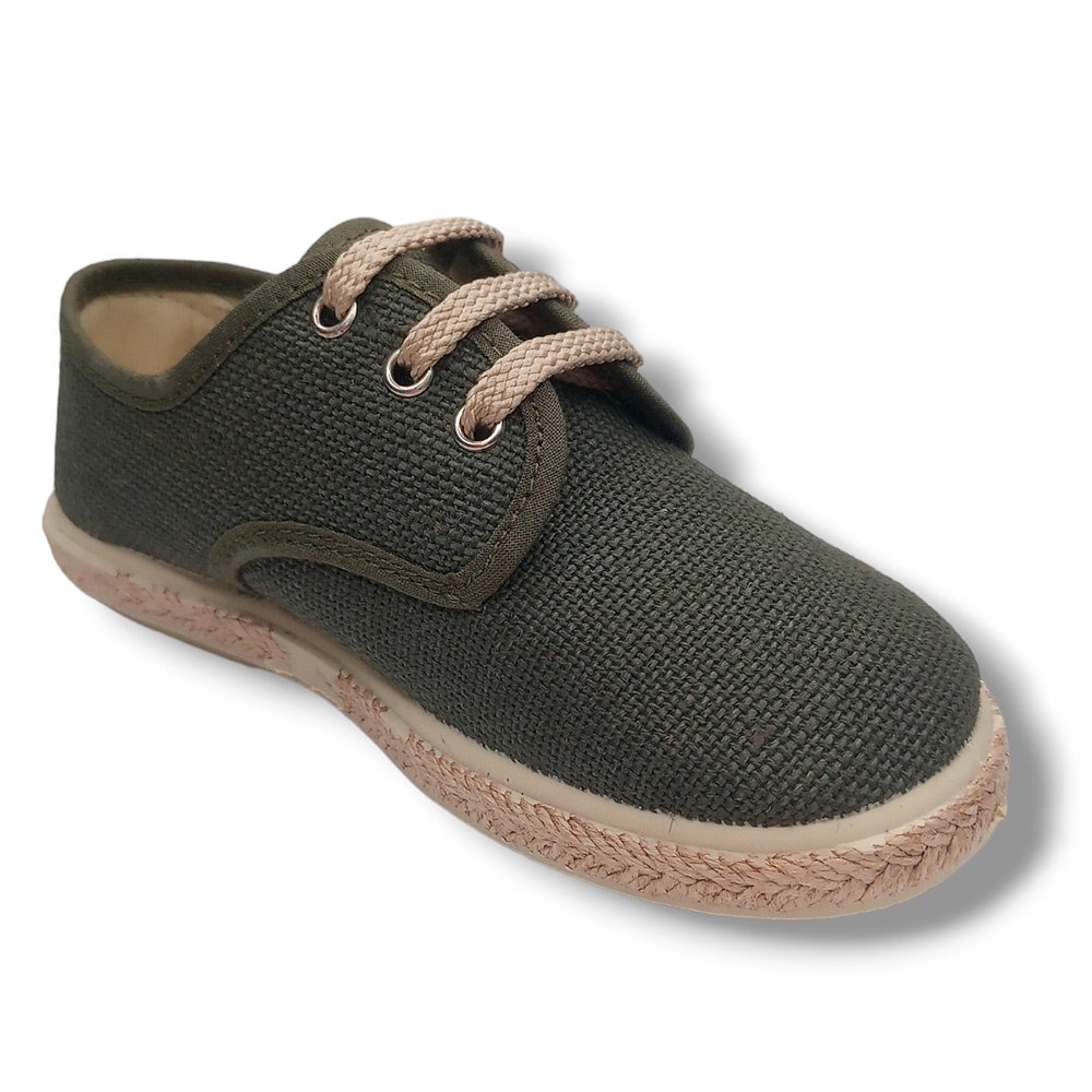 Vulpeques Zapatilla Lino Niño 1017-LC VERDE CORDONETS - Imagen 3