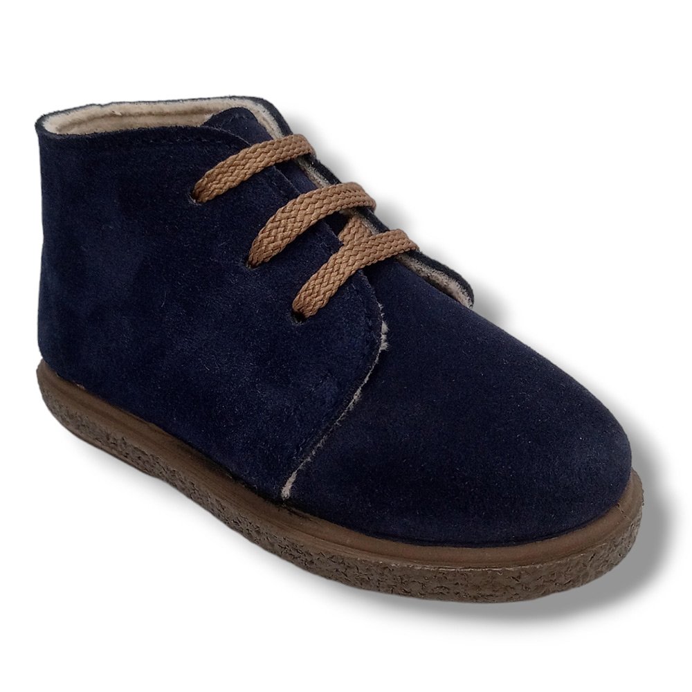 Vulpeques Botas Serraje Niño 1111-SE MARINO CORDONETS