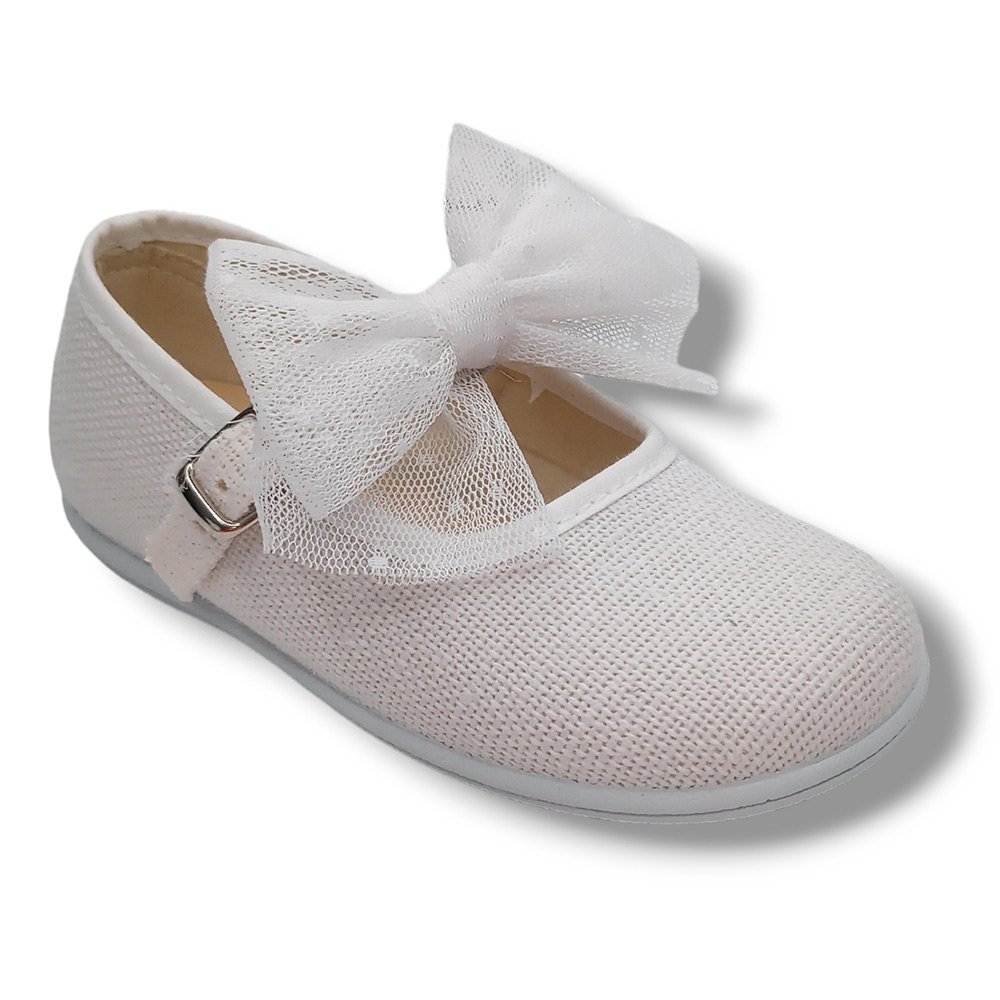 Vulpeques Merceditas Lino Niña 254-LC/7 BLANCO CORDONETS