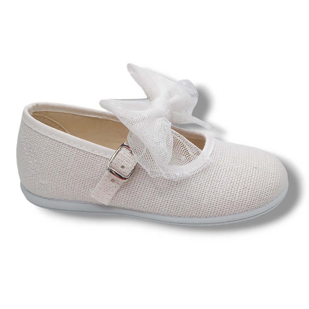 Vulpeques Merceditas Lino Niña 254-LC/7 BLANCO CORDONETS - Imagen 2