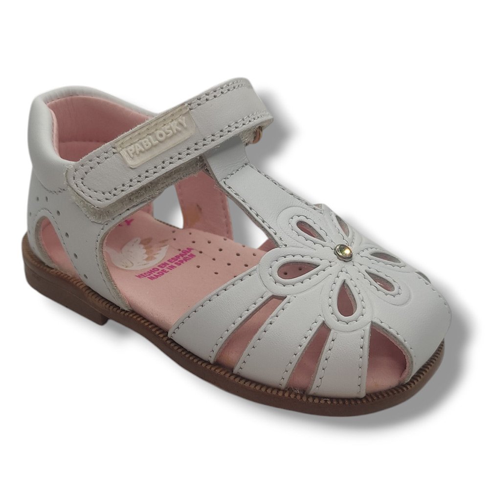 Pablosky Sandalia Cerrada Niña 008700 BLANCO CORDONETS