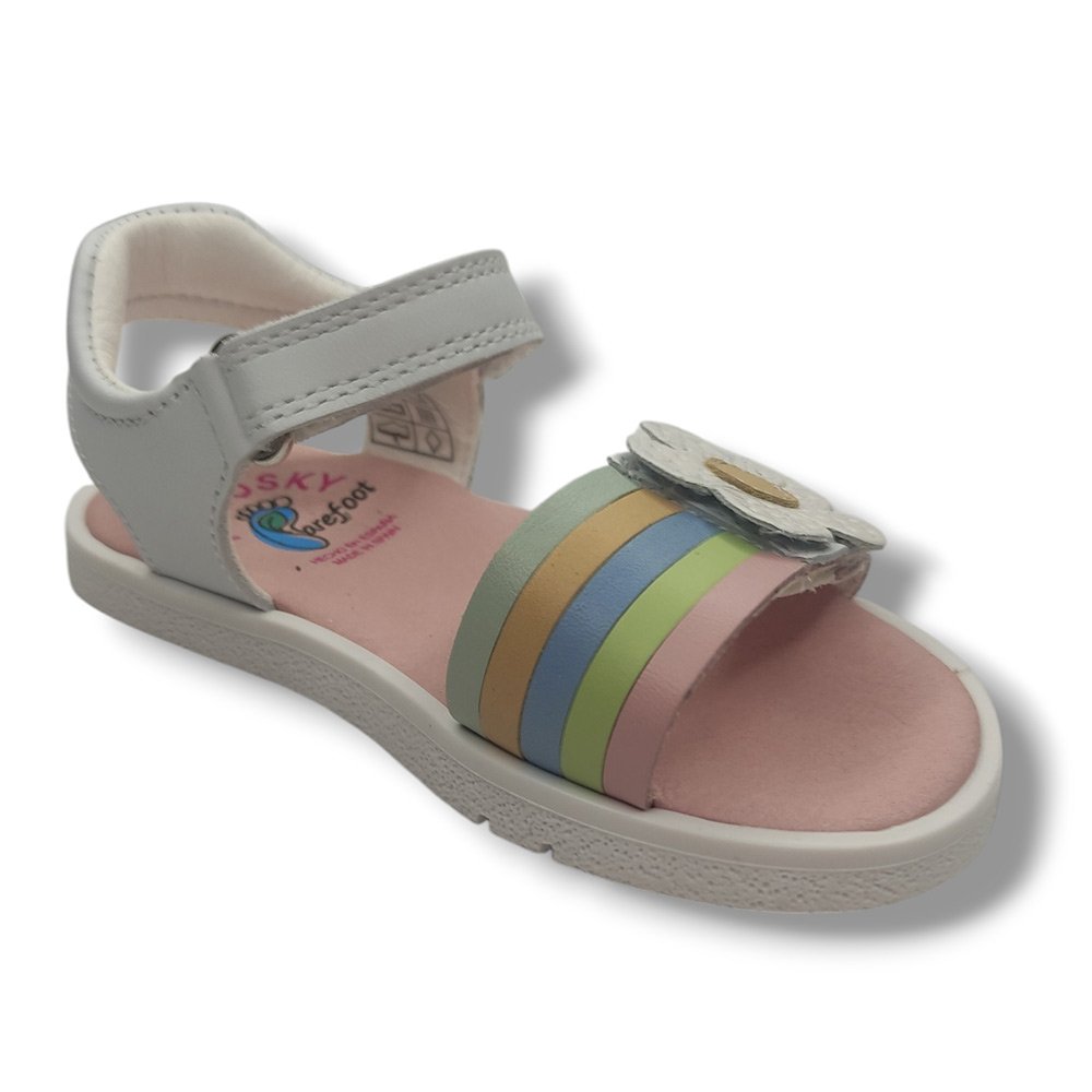 Pablosky Sandalia Abierta Niña Barefoot 073100 BLANCO ROYALE CORDONETS - Imagen 3