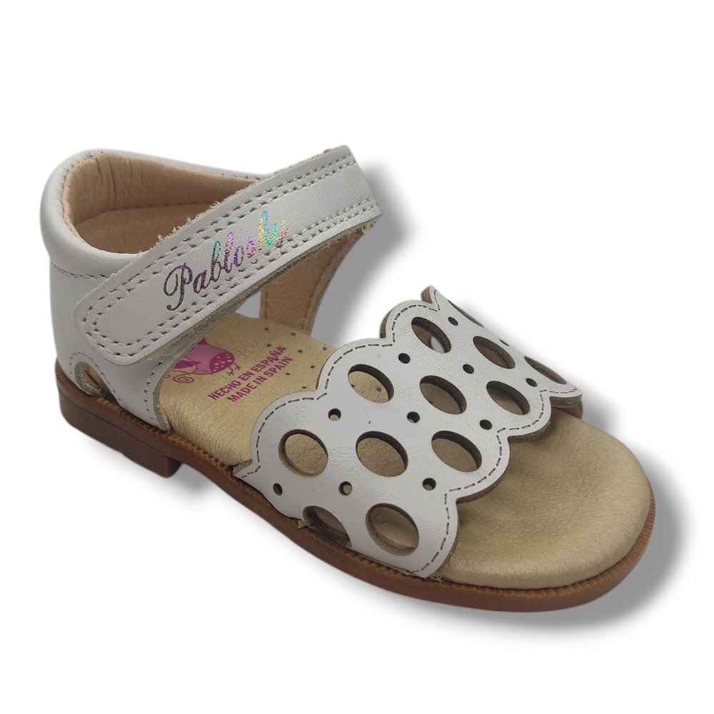 Pablosky Sandalia Abierta Niña 077300 BLANCO CORDONETS